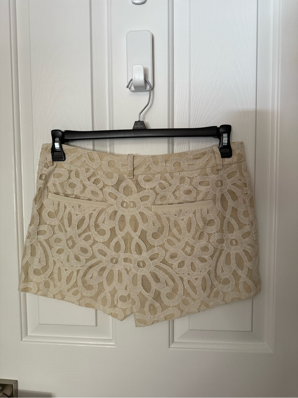 RACHEL Rachel Roy Cream Lace Overlay Shorts